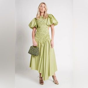 BNWT Aje Siren Drawstring Midi Dress - Size AU 8 / US 4